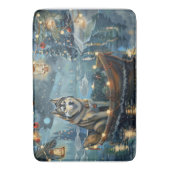 Alaska Malamute Kerst Feestelijke reis Badmat (Voorkant Verticaal)