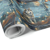 Alaska Malamute Kerst Feestelijke reis Cadeaupapier (Rol Hoek)