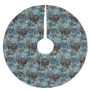 Alaska Malamute Kerst Feestelijke reis Kerstboom Rok