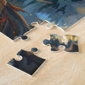 Alaska Malamute Kerst Feestelijke reis Legpuzzel (Zijkant)