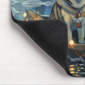 Alaska Malamute Kerst Feestelijke reis Muismat (Hoek)