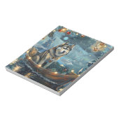 Alaska Malamute Kerst Feestelijke reis Notitieblok (Linkerzijde)