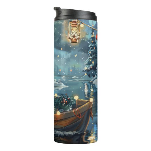 Alaska Malamute Kerst Feestelijke reis Thermosbeker (Geroteerd rechts)