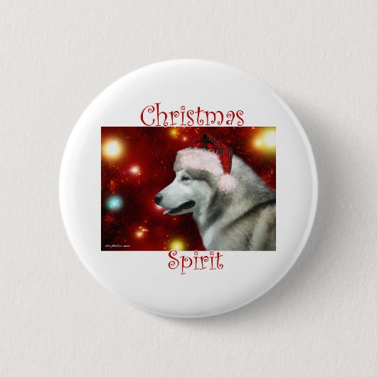 Alaska Malamute Spirit Ronde Button 5,7 Cm (Voorkant)