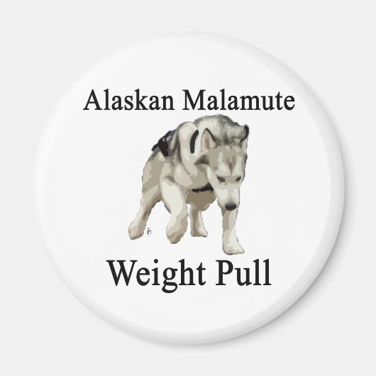 Alaska Malamute Weight Pull Magneet (Voorkant)