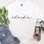 Alaska Manuscript State Women's T-Shirt<br><div class="desc">We voegen altijd dagelijks nieuwe design toe!</div>