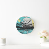 Alaska Map Art Ronde Klok (Huis)