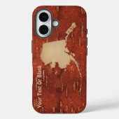 Alaska Map On Inner Birch Bark Case-Mate iPhone Case (Achterkant)