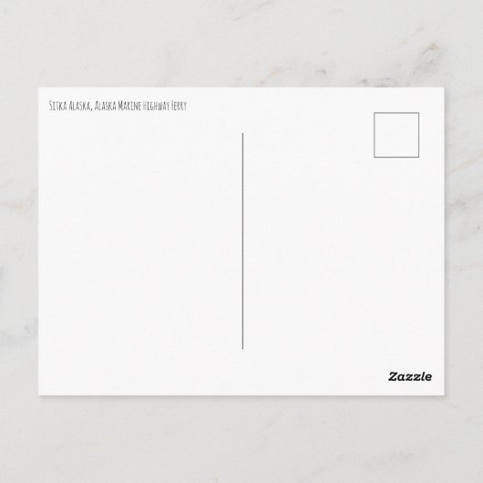Alaska Marine Highway Veerboot Briefkaart (Achterkant)