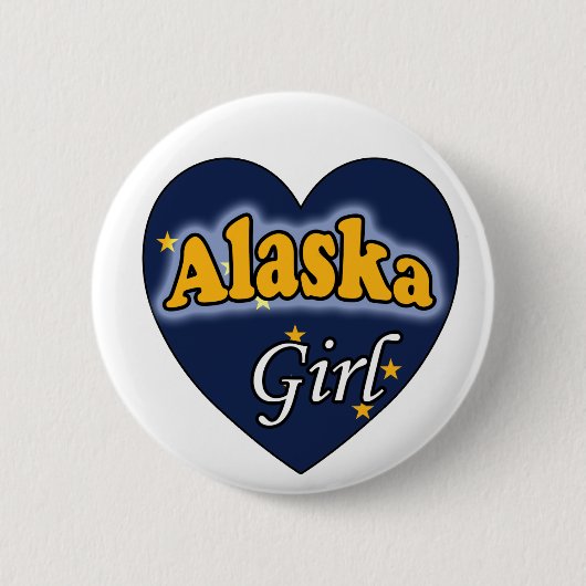 Alaska Meisje Ronde Button 5,7 Cm (Voorkant)