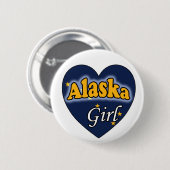 Alaska Meisje Ronde Button 5,7 Cm (Voorkant /achterkant)