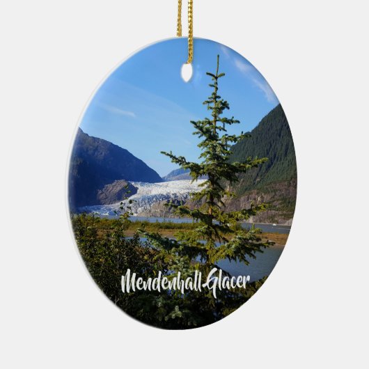 Alaska Mendenhall Glacer Juneau Keramisch Ornament (Rechts)