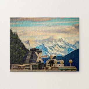 Alaska Mendenhall gletsjer. Legpuzzel