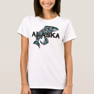 Alaska met zalm t-shirt