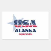 Alaska Mijn thuisstaat Sticker (Voorkant)