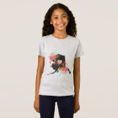 Alaska Monogram State Krijtbord Bloemen & Hart T-shirt (Voorkant volledig)