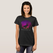 Alaska Moose Aurora Borealis Alaskan Landscape Ph T-shirt (Voorkant volledig)