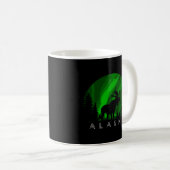 Alaska Moose Aurora Borealis Alaskan Landscape Sce Koffiemok (Voorkant rechts)
