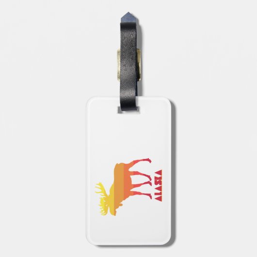 Alaska Moose Bagagelabel (Achterkant verticaal)