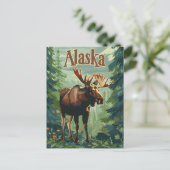 Alaska Moose Briefkaart (Staand voorkant)