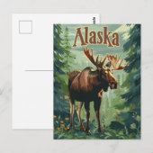 Alaska Moose Briefkaart (Voorkant / Achterkant)