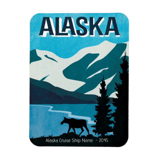 Alaska Moose Cruise Deurdecor Magneet (Verticaal)