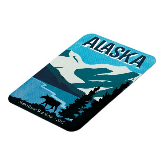 Alaska Moose Cruise Deurdecor Magneet (Linkerzijde)