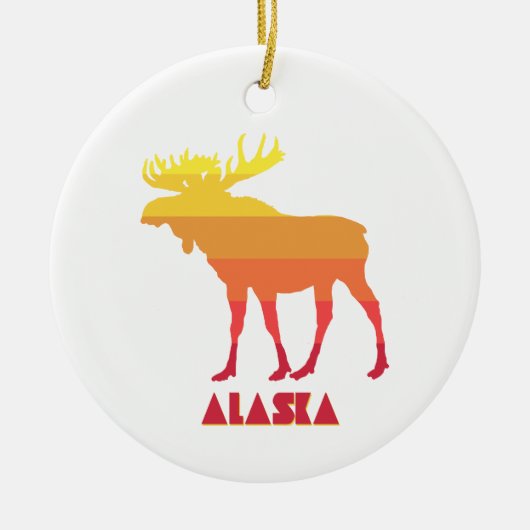 Alaska Moose Keramisch Ornament (Voorkant)