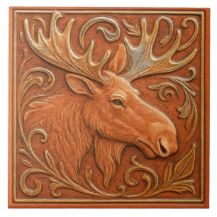 Alaska Moose - Keramische Tegel Tegeltje