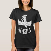Alaska Moose Moose Canoe Vacation T-shirt (Voorkant)