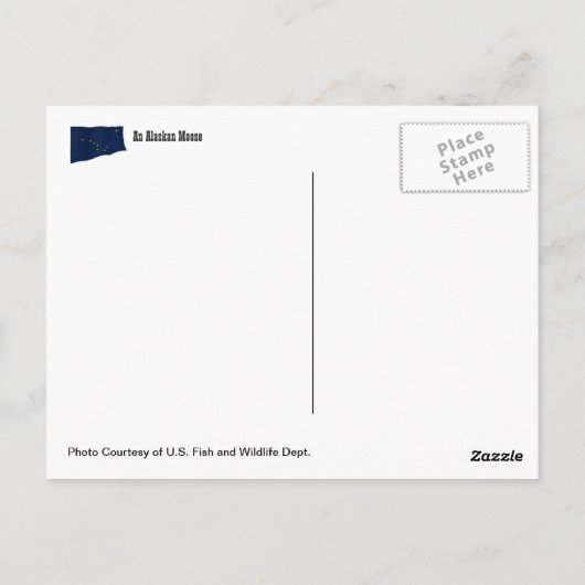 Alaska Moose Post Kaart (Achterkant)
