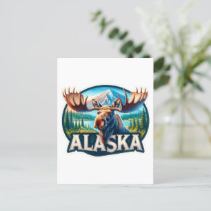 Alaska, Moose, Postcrossing Briefkaart