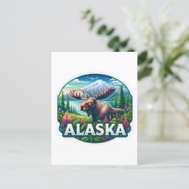 Alaska, Moose, Postcrossing Briefkaart