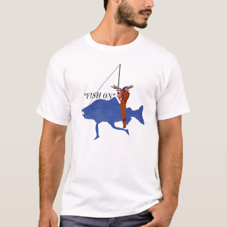 Alaska Moose Riding Salmon T-shirt