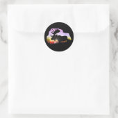 Alaska Moose Sillouette Ronde Sticker (Tas)