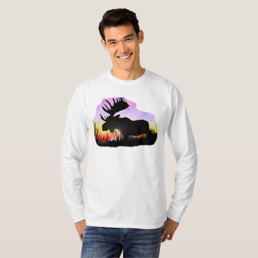 Alaska Moose Sillouette T-shirt (Voorkant volledig)