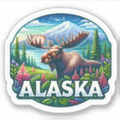 Alaska, Moose, Sticker (Voorkant)