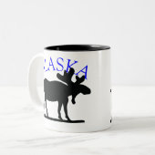 Alaska Moose Tweekleurige Koffiemok (Voorkant links)