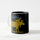Alaska Moose Tweekleurige Koffiemok (Voorkant links)