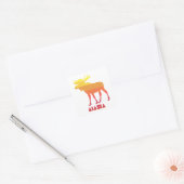 Alaska Moose Vierkante Sticker (Envelop)