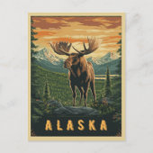 Alaska Moose -  wildernis Briefkaart (Voorkant)