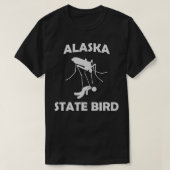 Alaska Mosquito State Vogel Grappig Camping Uitsta T-shirt (Design voorkant)