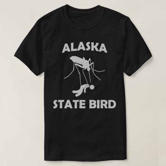 Alaska Mosquito State Vogel Grappig Camping Uitsta T-shirt (Design voorkant)