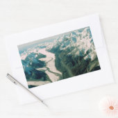 Alaska Mountain Range-Aerial Uitzicht Rechthoekige Sticker (Envelop)