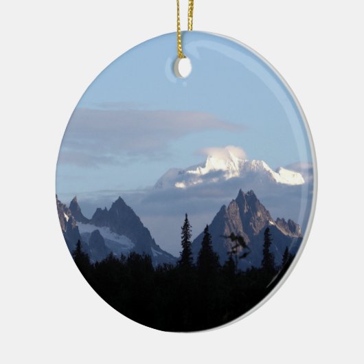 Alaska Mountain Range Denali Keramisch Ornament (Links)