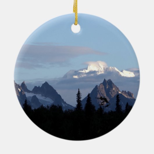 Alaska Mountain Range Denali Keramisch Ornament (Achterkant)