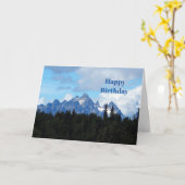 Alaska Mountain Range Foto van Birthday Kaart (Gele Bloem)