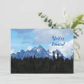 Alaska Mountain Range Foto Verjaardag Kaart (Staand voorkant)