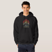 Alaska Mountain Sunset Sunrise Kayaking Lake Campi Hoodie (Voorkant volledig)