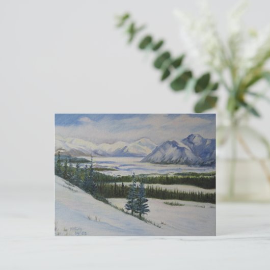 Alaska Mountains Briefkaart (Staand voorkant)